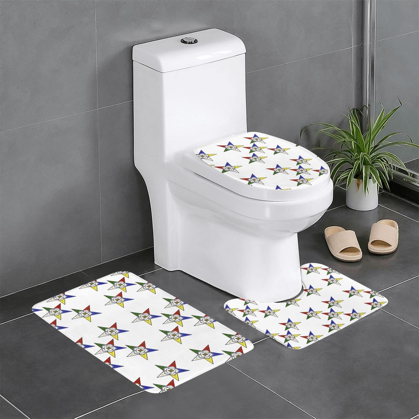 Tapis de salle de bain épais et durable HYTTER lot de 3 facile à nettoyer