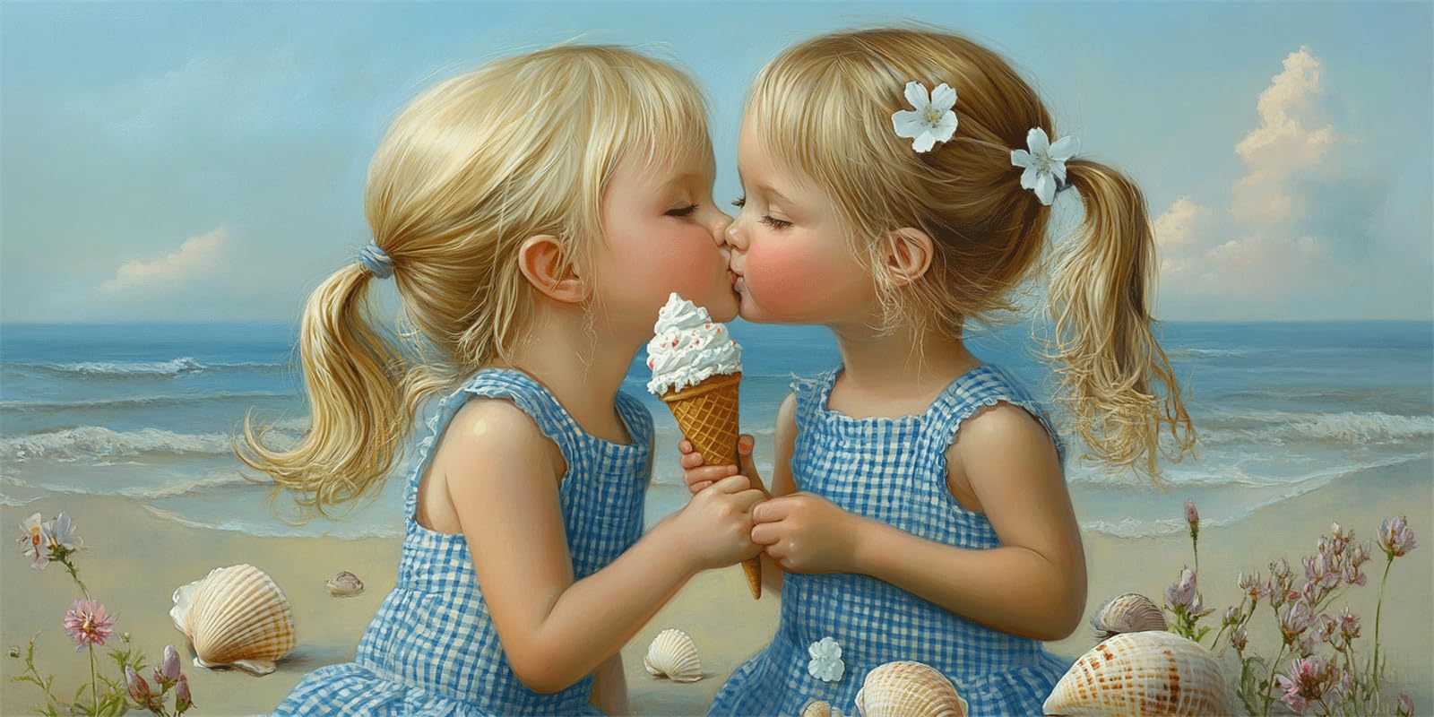 Dipingere con i Numeri per Adulti ragazza Paint by Numbers Kit gelato Fai da te Hobby Creativi Adulti, Colorare Con i Numeri Pennelli e Colori Acrilici, Decorazione della Parete di Casa Regalo 40x80cm
