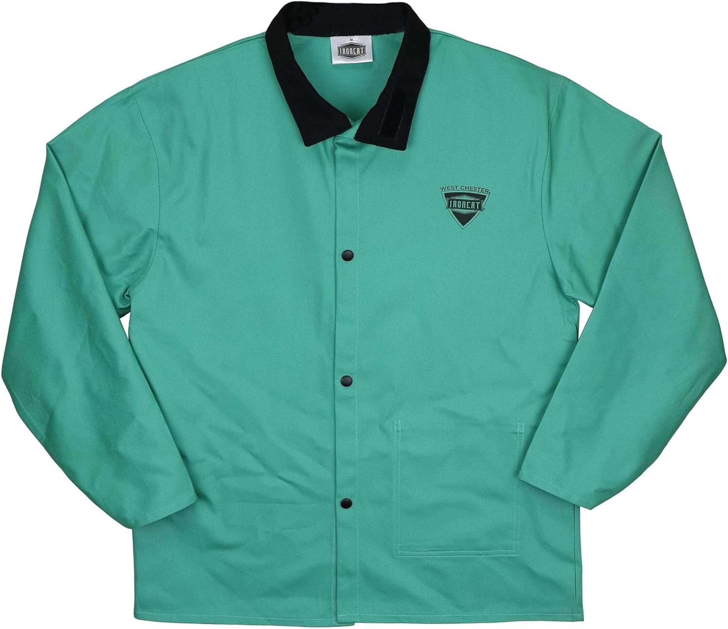 Ironcat FR Treated Cotton Sateen Jacket, 9 oz., Anodized Snaps, Interior Pocket, Pop-up Welders Collar, Scribe Pocket
