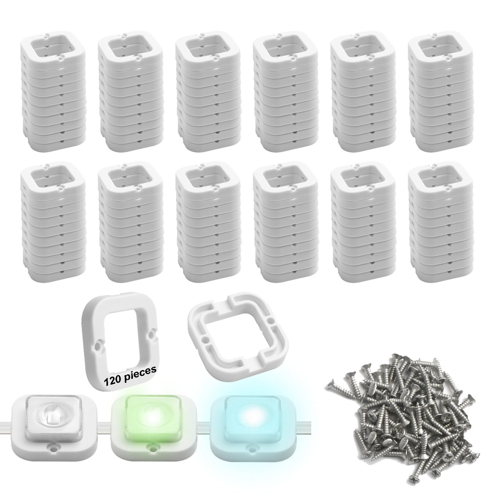 40 Sets Light Clips Upgraded Version for Govee Outdoor Light （Square） — Amazon image 10