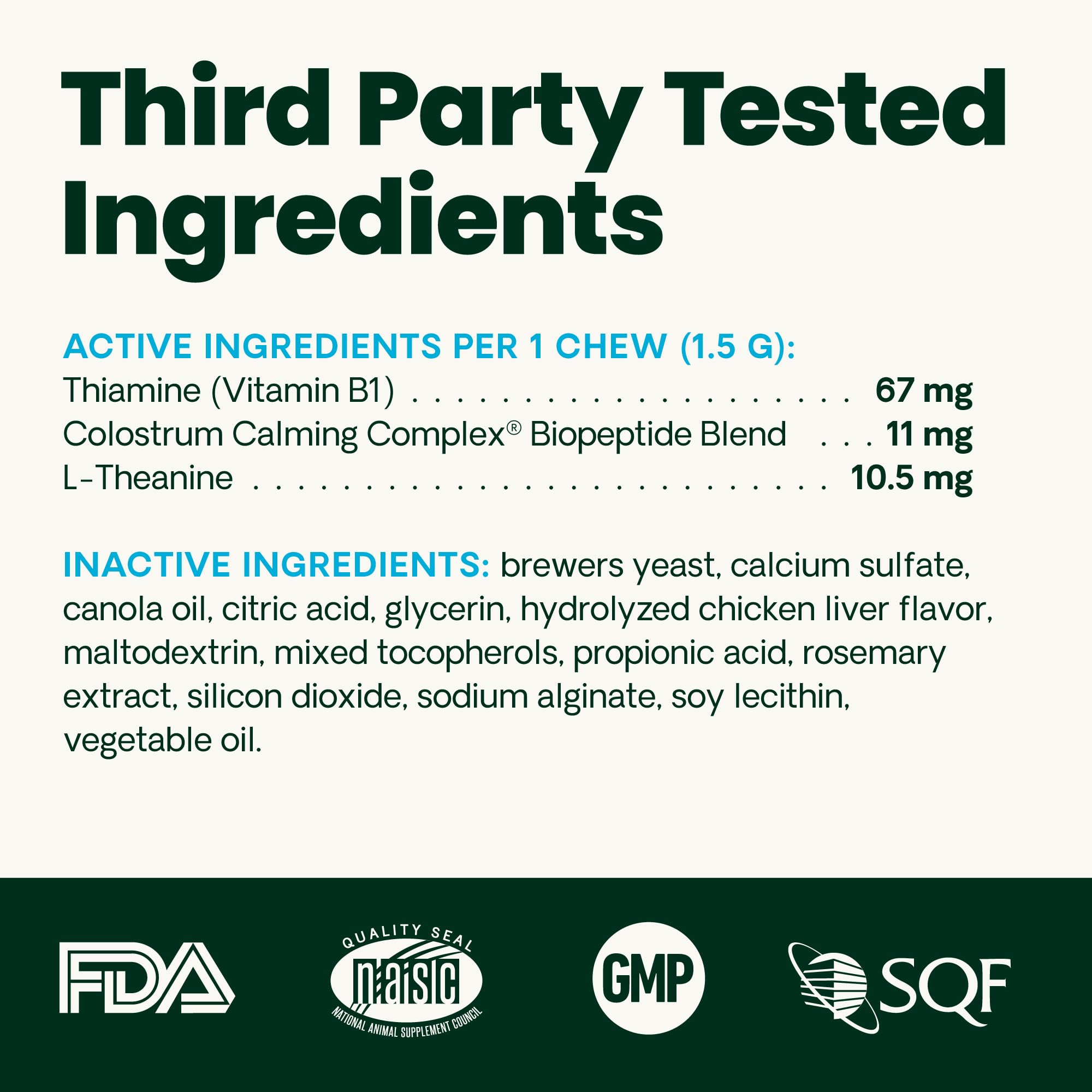 VetriScience Calm & Confident Chews, Composure Calming and Anxiety Supplement for Cats, Reduce Stress and Fear, Ideal for Travel, Vet, Grooming and Routine Changes, Chicken, 30 Count - image 6