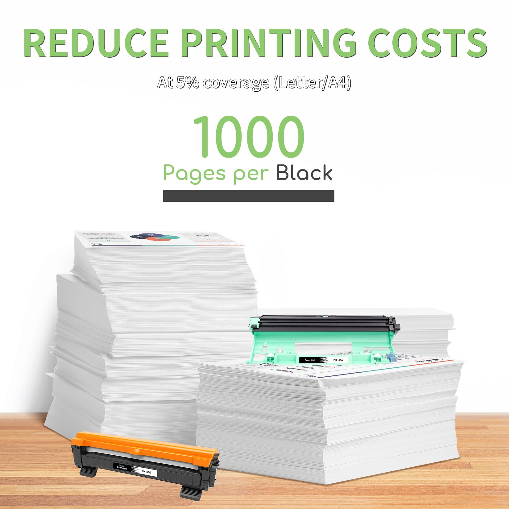 Veson Toner TN1050 Compatibile per Brother TN-1050 TN1050 per Brother MFC-1910W DCP-1612W DCP-1610W DCP-1510 MFC-1810 HL-1110 HL-1210W DCP-1512 HL-1212W HL-1112 (1 Nero)