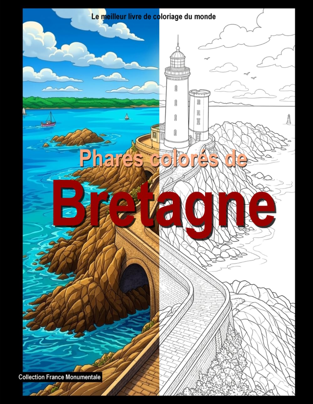 Phares colorés de Bretagne: Livre de coloriage