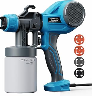 Tilswall Fence Paint Sprayer HVLP Paint Spray Gun Lightweight with 4 Nozzles & 3 Spray Patterns, 100 DIN-s, Ideal Paint Sprayer for Furniture, Fences, Walls, Cabinets, DIY
