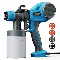 Tilswall Pistola per Vernicia Ideale per Principianti, Pistola a Spruzzo Ultraleggera Facile da Usare e Pulire, Elettrico Pistola a Spruzzo Multiuso per Pareti e Soffitti, con 4 Ugelli e 3 Modelli