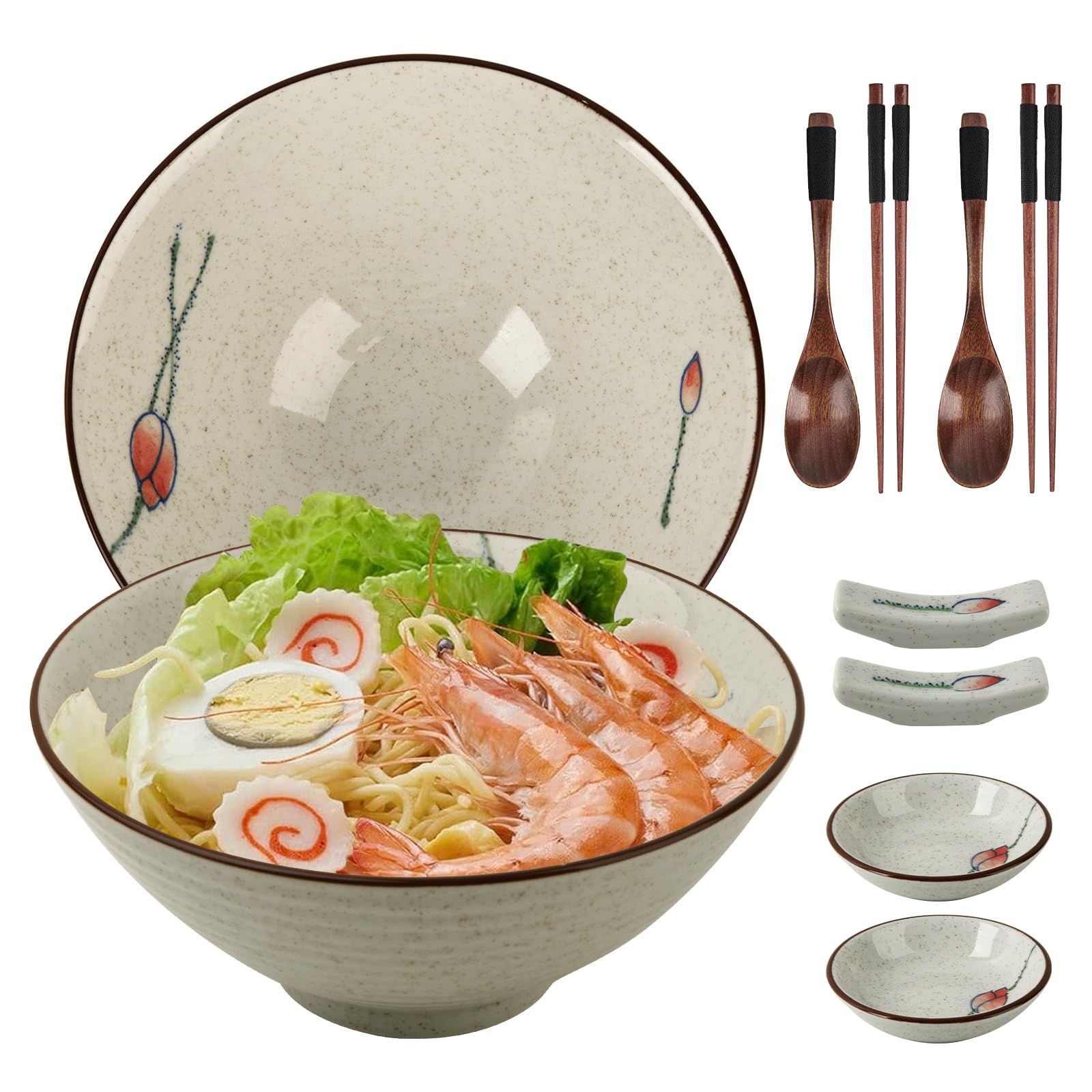 GEEKHOM Japanische Ramen Schüssel 2x 1200ml