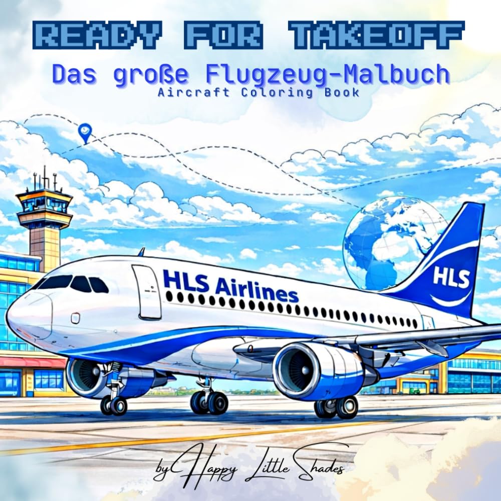 Ready for Takeoff - Das große Flugzeug-Malbuch (Aircraft Coloring Book): Realistische Flugzeuge · Klare Linien · Für Kinder, Jugendliche & Erwachsene