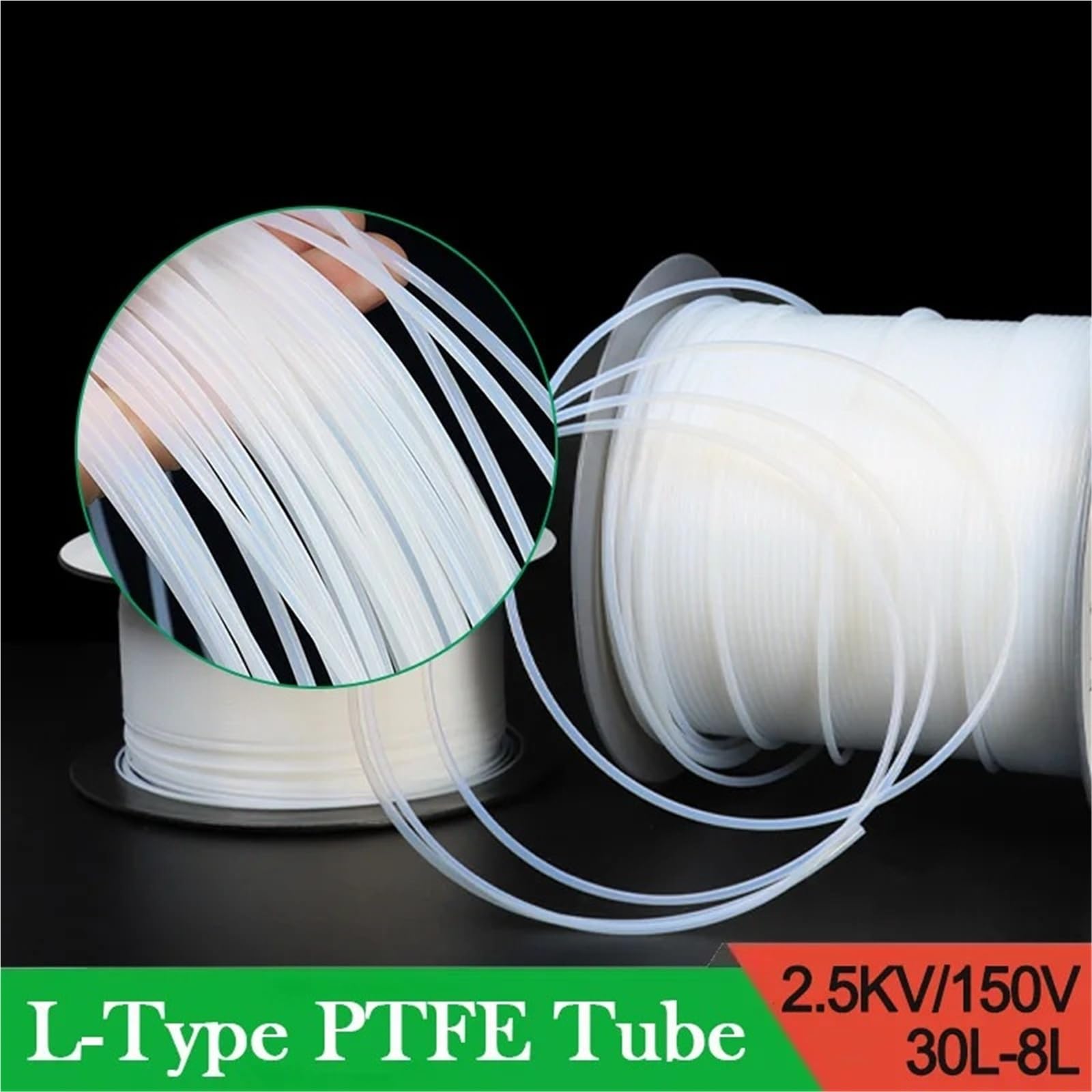 PTFE Tubo Tubo protector térmico F46 Capilar aislado(21L(0.81X1.11MM)_30 METERS)