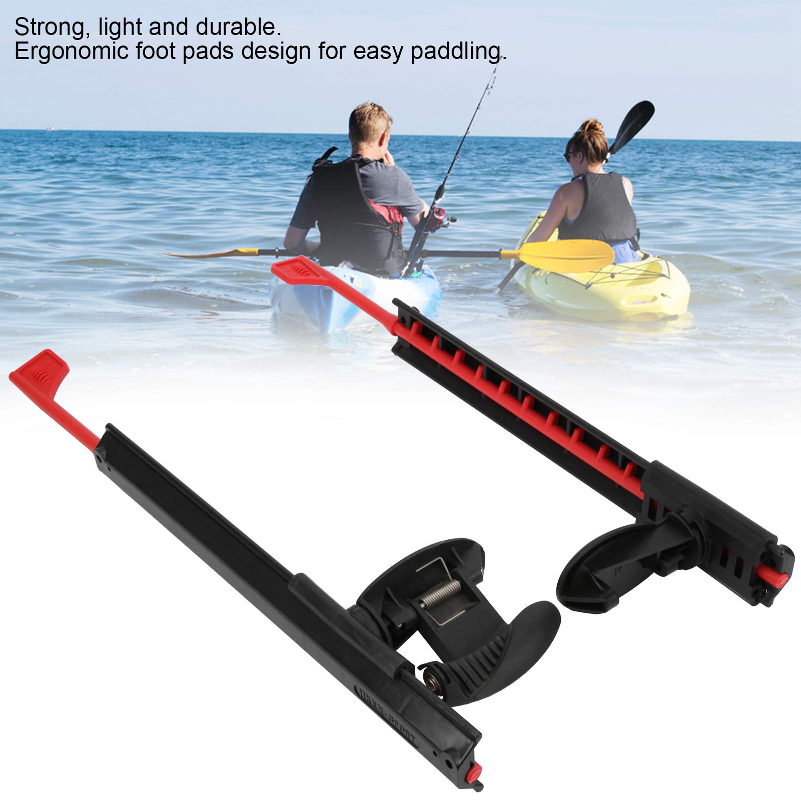 NDNCZDHC Kayak Foot Pegs, Comfortable Adjustable Kayak Footrest Foot Brace Pedals, Canoe Boat Rudder Control Footrest Pedals for Kayak Canoe Boat