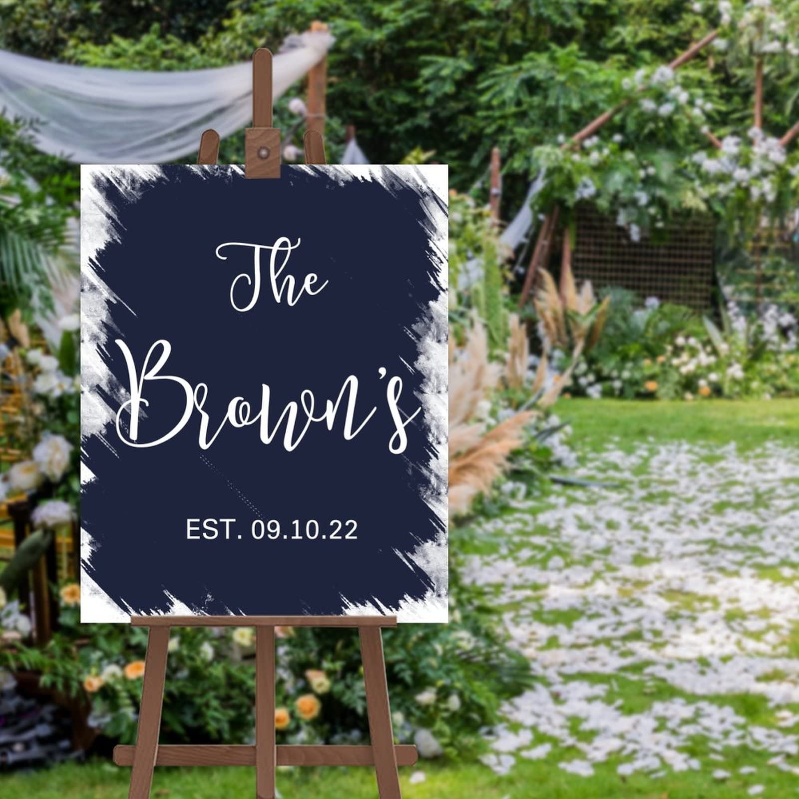 Panneau de mariage personnalisé en plexiglas 50x75 cm avec vos noms