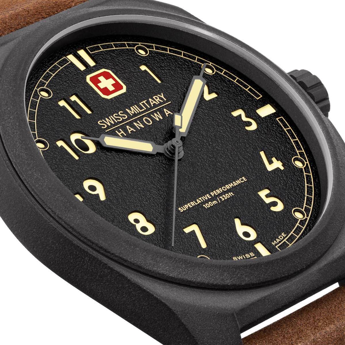 Swiss Military Hanowa Fieldmaster - Reloj de Pulsera para Hombre con Correa de Piel o Metal Cristal de Zafiro