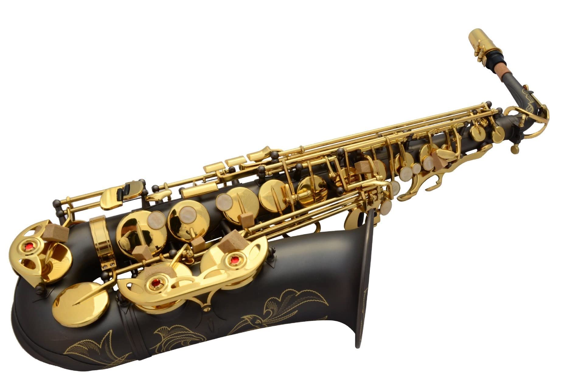 Sassofono Contralto E Piatto Avanzato Nero Opaco Nichel Sassofono Professionale Entry-Level Prestazioni Professionali Sax Ottone