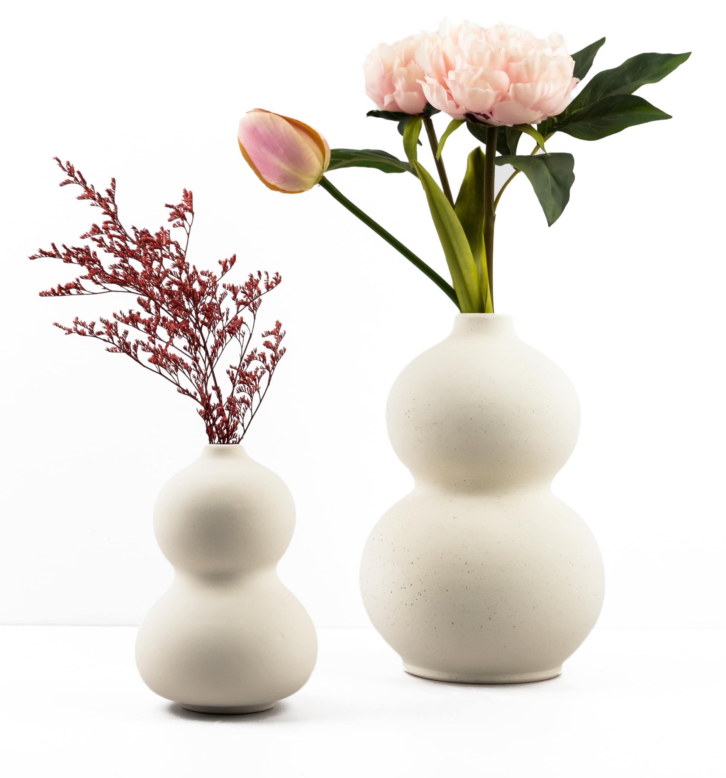 Flower Vase - Vase - Vases for Home Décor - Flower Vases Home Decor - Flower Vase Big Size - Ceramic Vase - Vase for Living Room, Waterproof Earthy Matte Finish, Peanut Shape, 6 * 9", White, 2 Pcs. (B0CF2HDD6G) Amazon Price History, Amazon Price Tracker
