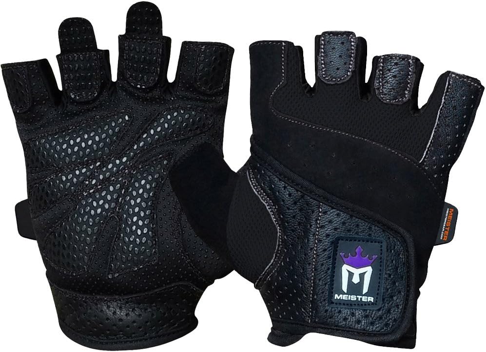 Meister Women's Fit Grip Weight Lifting Gloves w/ Washable Amara Leather : Sports & Outdoors