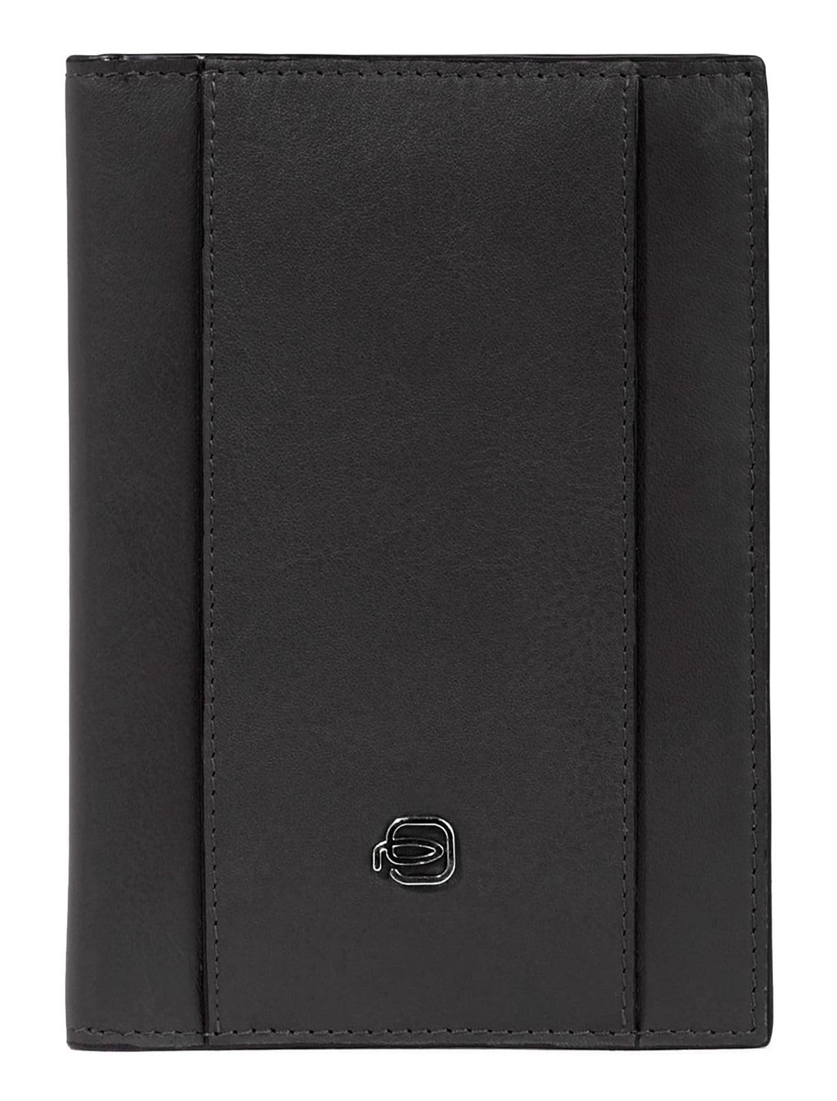 PIQUADRO - Porta Passaporto in Pelle - Unisex - Nero | Scomparti organizzati, Slot tessere, Viaggio, Compatto