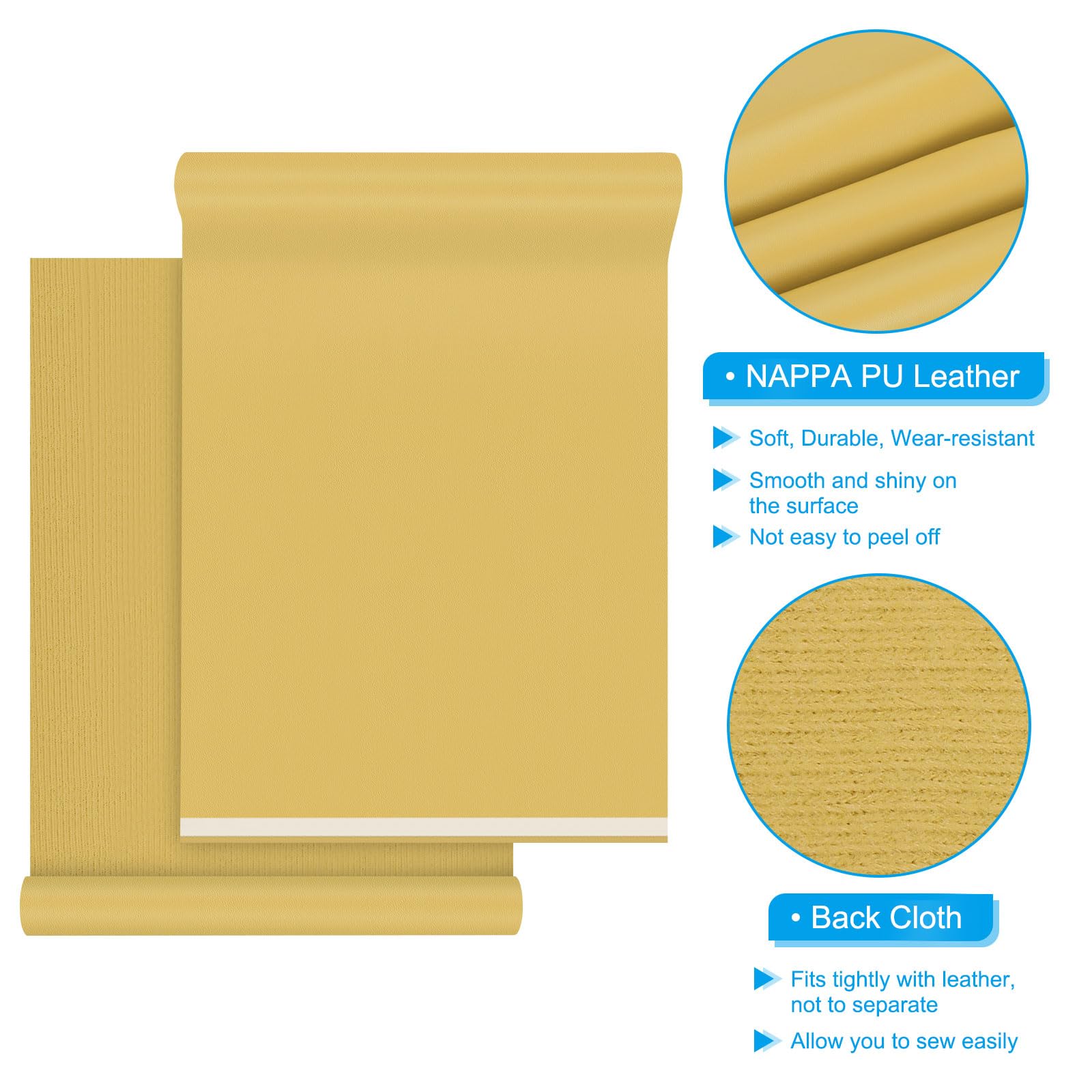 PATIKIL 54x19.7x0.03 Inch Faux Leather Sheets - Image 3