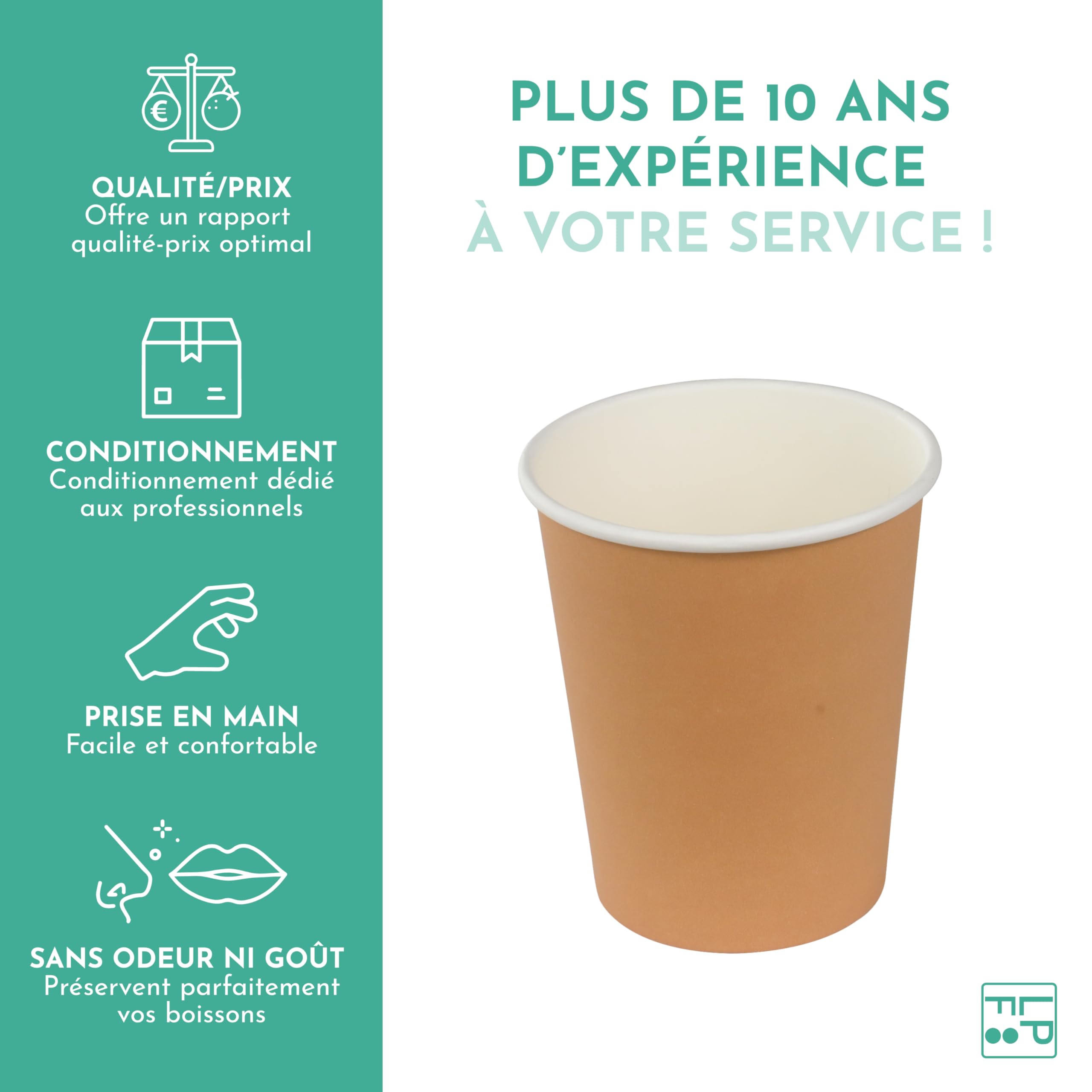Gobelets Kraft Biodégradables 1000pcs 1000 Gobelets Carton Kraft 20-24cl LPF - Recyclables Biodégradables Café Thé Gobelets Jetables Biodégradables 20-24cl Café Thé écologique