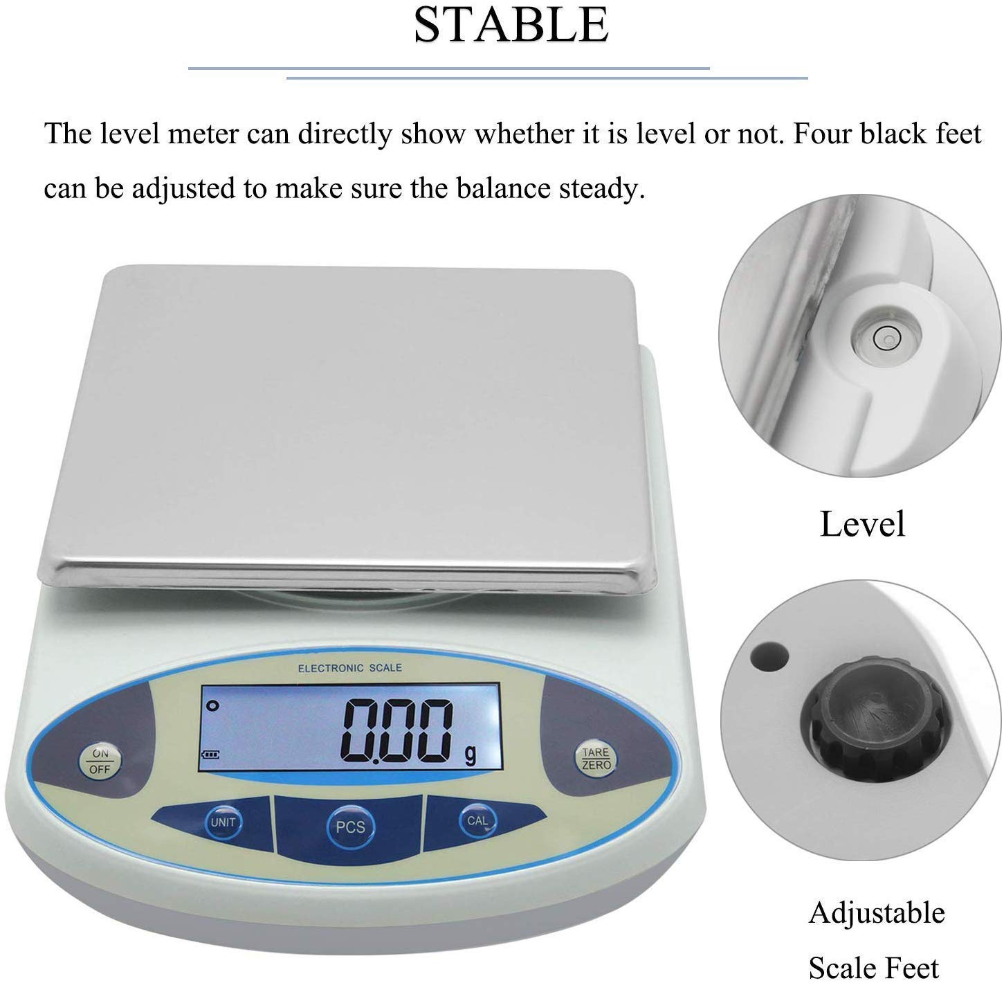 Básculas electrónicas para Cocina Balanza electrónica analítica de Laboratorio de Alta precisión Báscula de precisión Digital Básculas electrónicas de precisión para labo