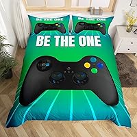 Vista 12 de Erosebridal - Conjunto de ropa de cama tamaño individual, de 2 piezas, 1 funda para edredón decorativa negra con estampado moderno de control