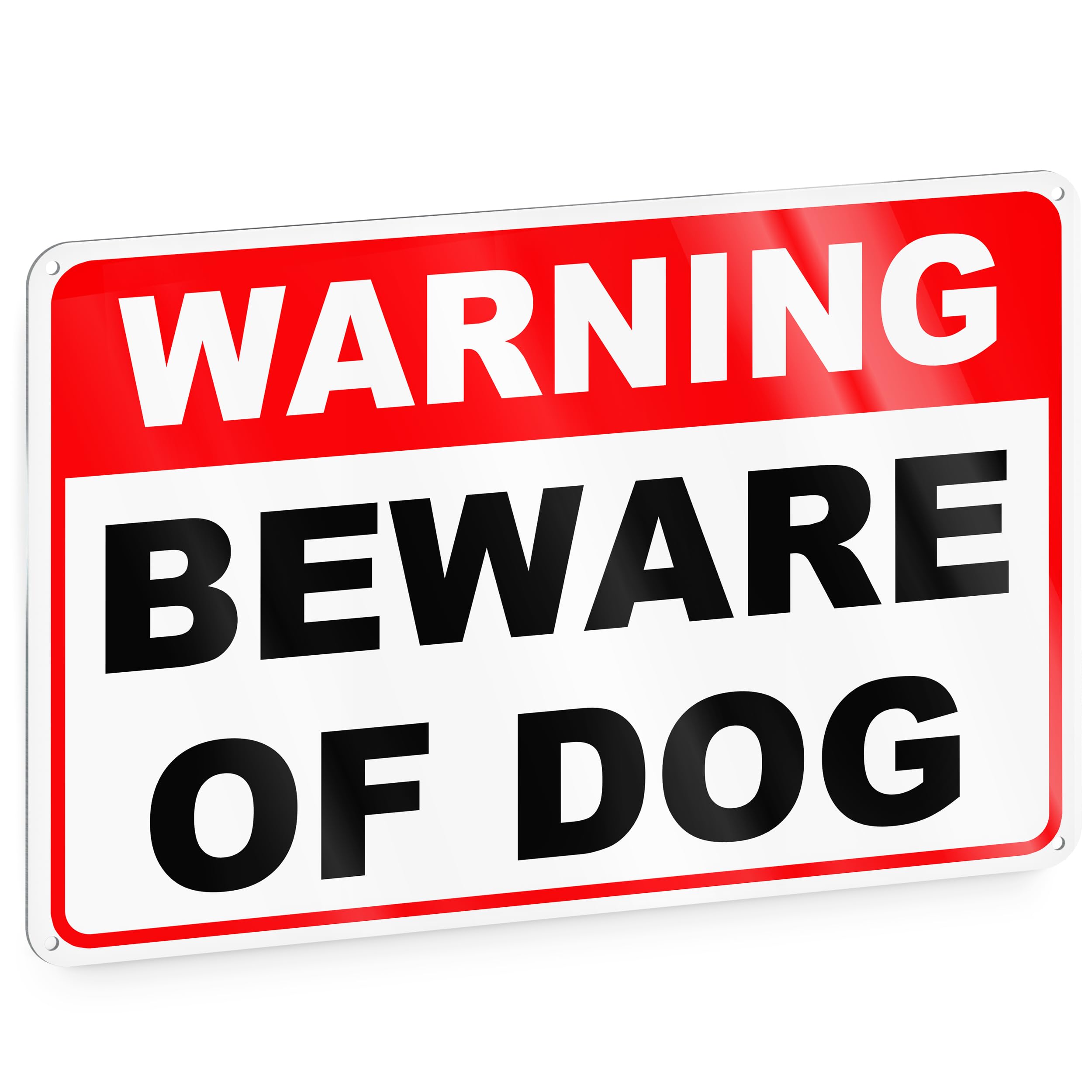 Beware of Dog Sign - 8x12 inches Aluminum Dog Warning Signs for Property