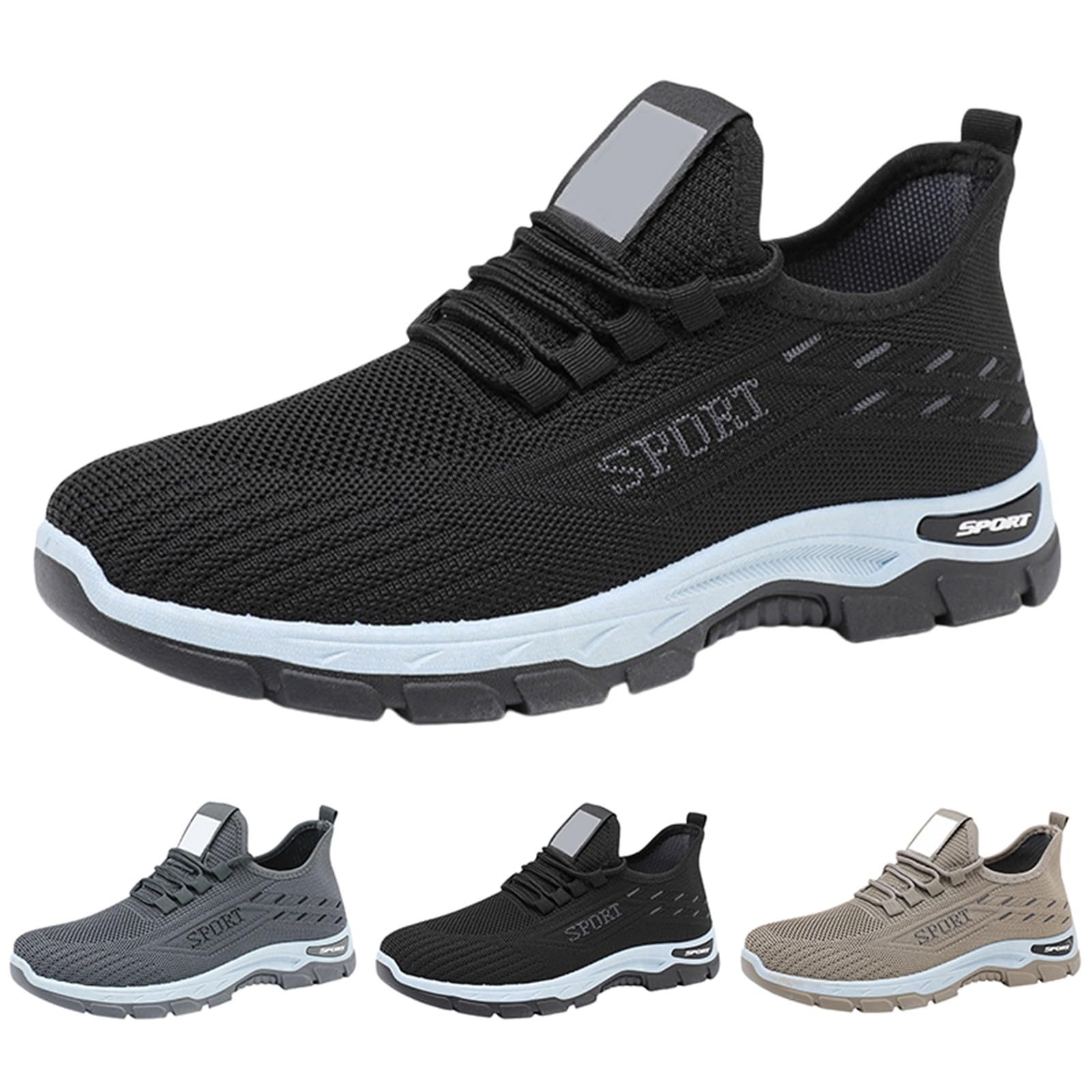 Zapatillas ortopédicas de malla transpirables para hombre, zapatos de aumento de altura ajustable para correr