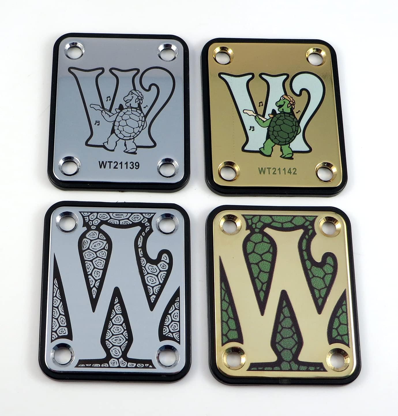 Custom Neck Plate Designs for Warmoth Guitar Builders - Choose Design and Color