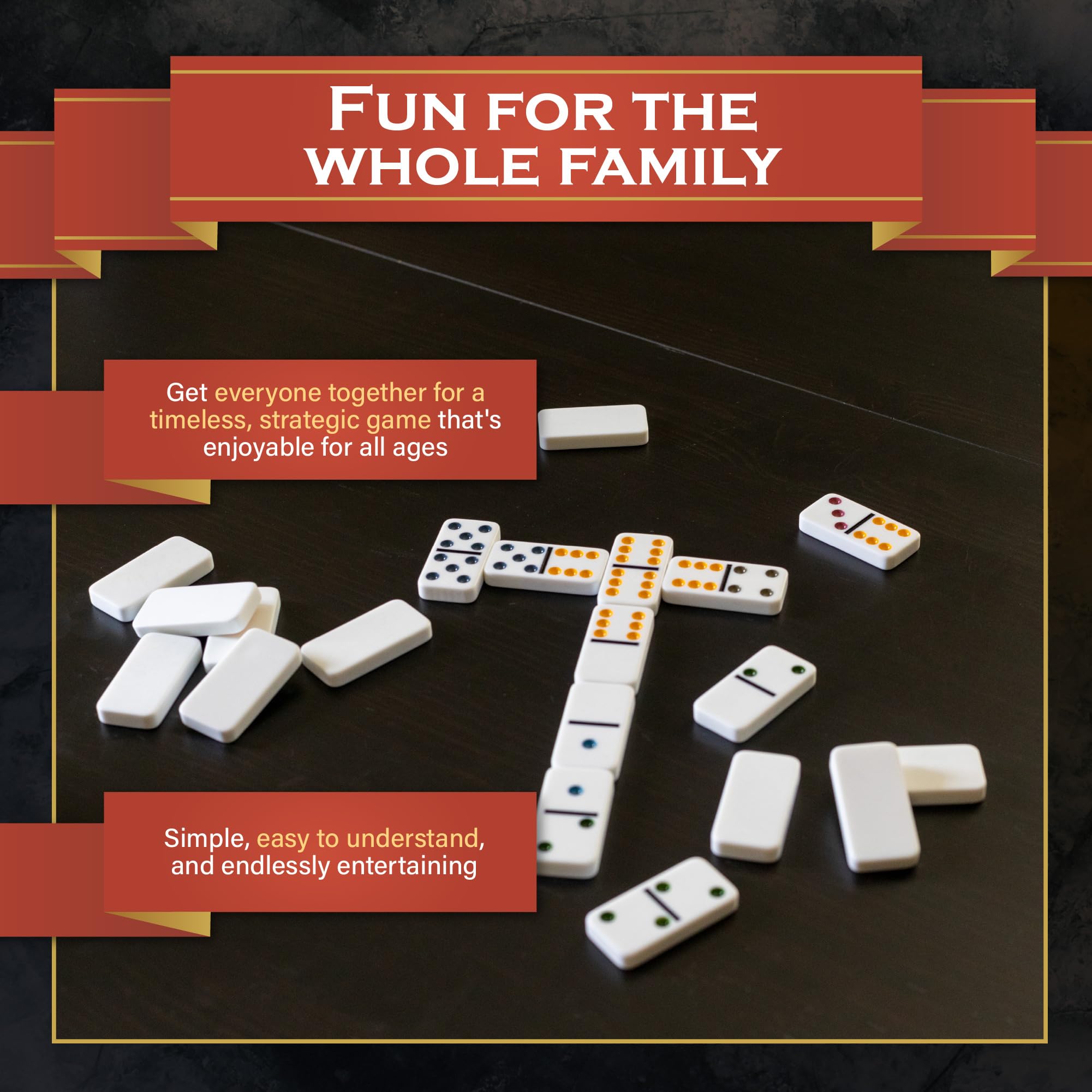 Family Traditions - Juego de dominó (doble 6 unidades) 3