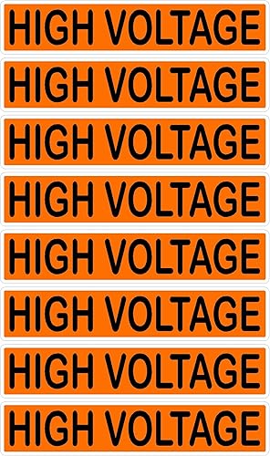 Marcador eléctrico de línea de conducto, 8 unidades, naranja, negro, Safety Decal Unlimited de alto voltaje, 110, 115, 120, 208, 220, 240 voltios,