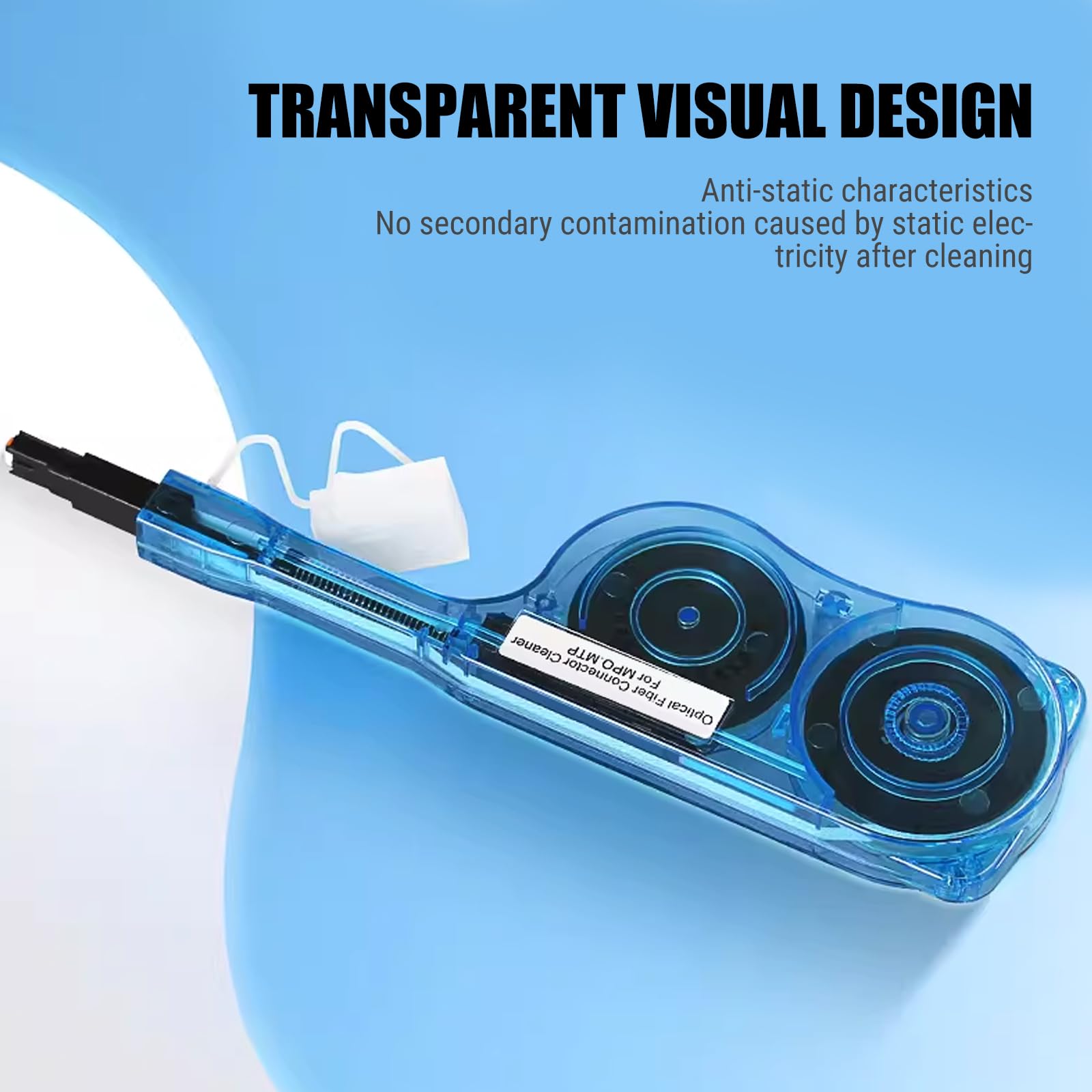 Penna Per Pulizia Fibra, Detergente Per Fibra Ottica Pulitore Per Connettori MTP/MPO, One-Click Fiber Optic Cleaner Strumenti Per La Pulizia Della Fibra, Oltre 600 Pulisce