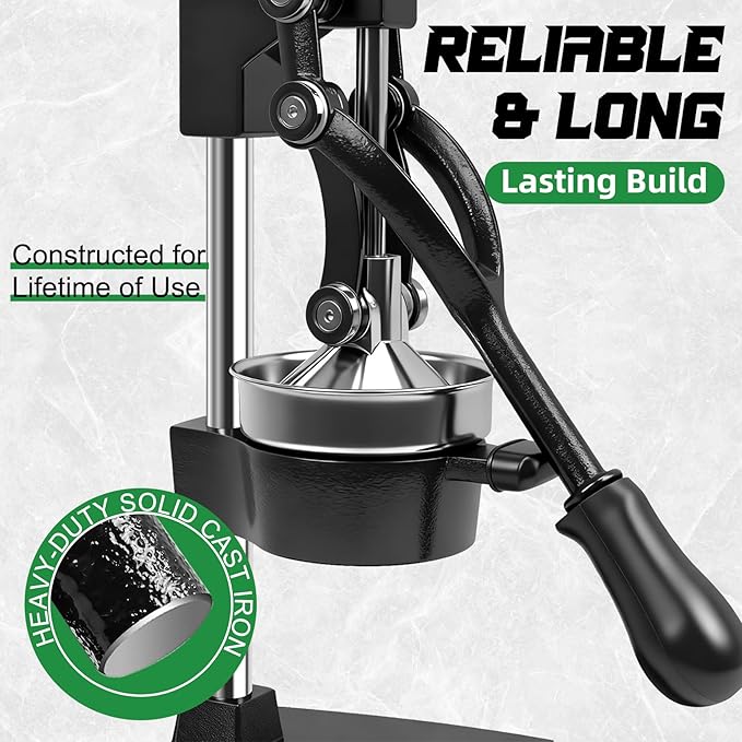 Prensa Manual para Jugos de Acero Inoxidable, Fácil Limpiar miniatura 3