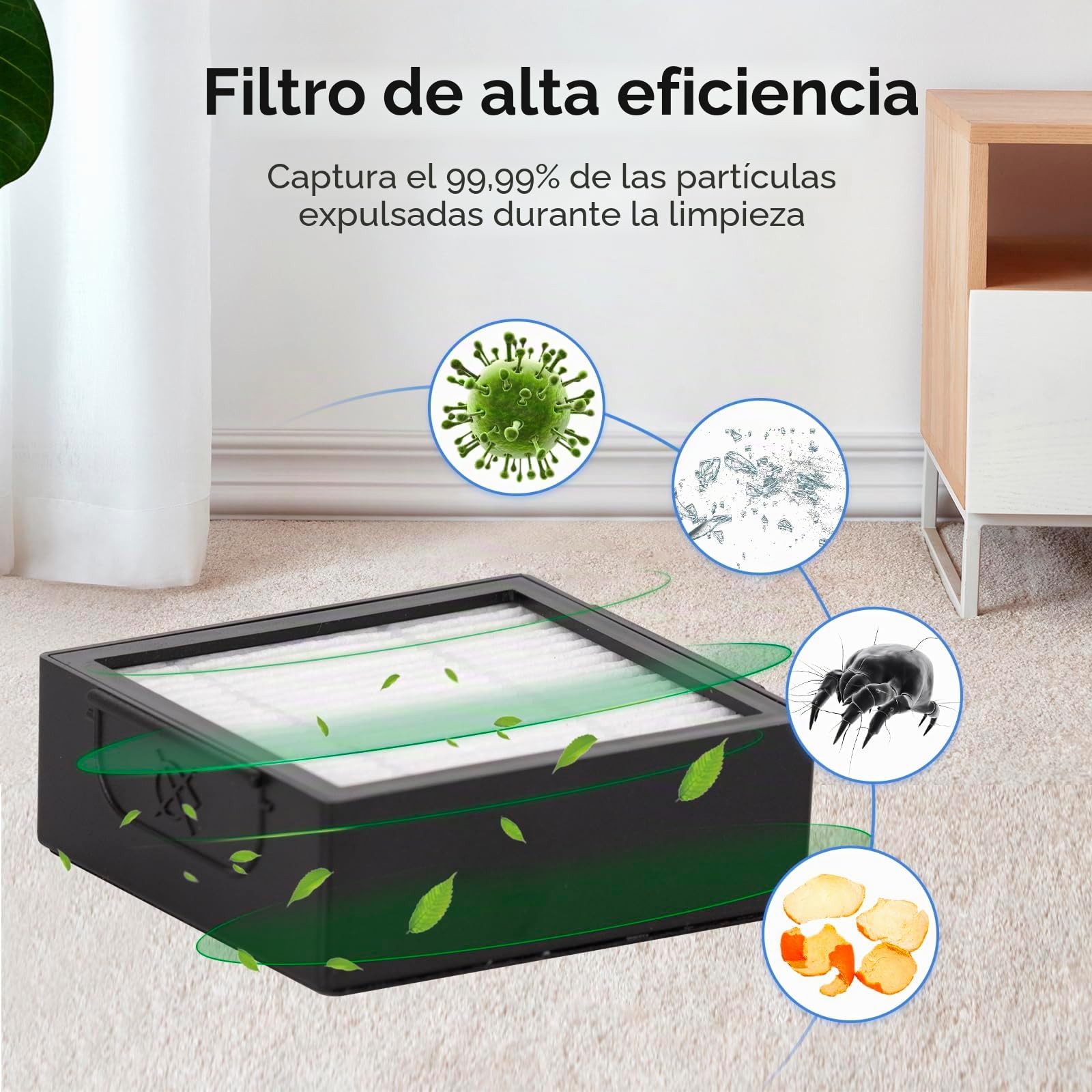 (30 piezas) Repuestos para iRobot Roomba Combo j7+, Combo j9+, Combo 10 Max, 2 juegos de cepillos giratorios, 4 almohadillas para fregona, 8 filtros HEPA, 6 bolsas para polvo, 8 cepillos laterales