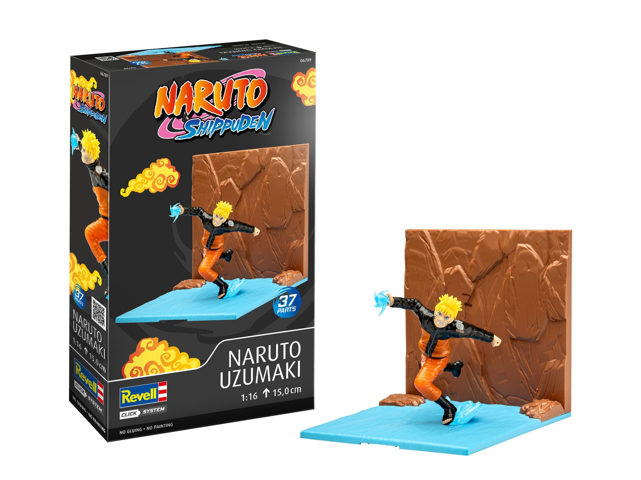 Revell Modellbausatz Naruto Uzumaki – Detaillierte Naruto-Figur im Easy-Click-System, präzise Bauteile, schnelle Montage, Sticker-Dekoration, perfekt für Ninja- und Anime-Fans, ideal für Sammler.