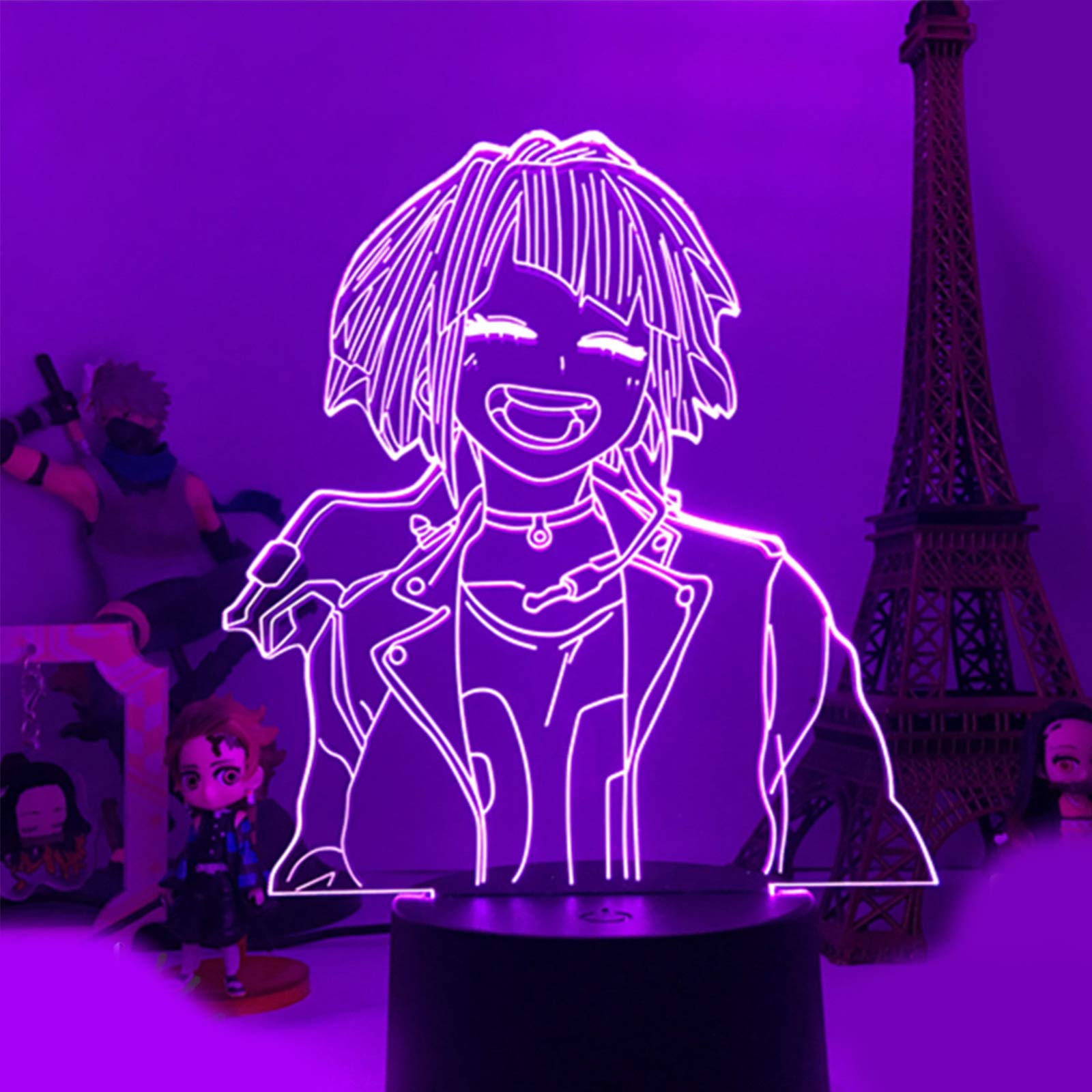 Lámpara De Ilusión 3D Luz De Noche LED My Hero Academy Boku In Hero Dabi Luminaria Anime Figura Decoración Para Dormitorio Ed Manga Girl Twi Abajour Regalo Cámara Decoracion Habitacion Adolescent