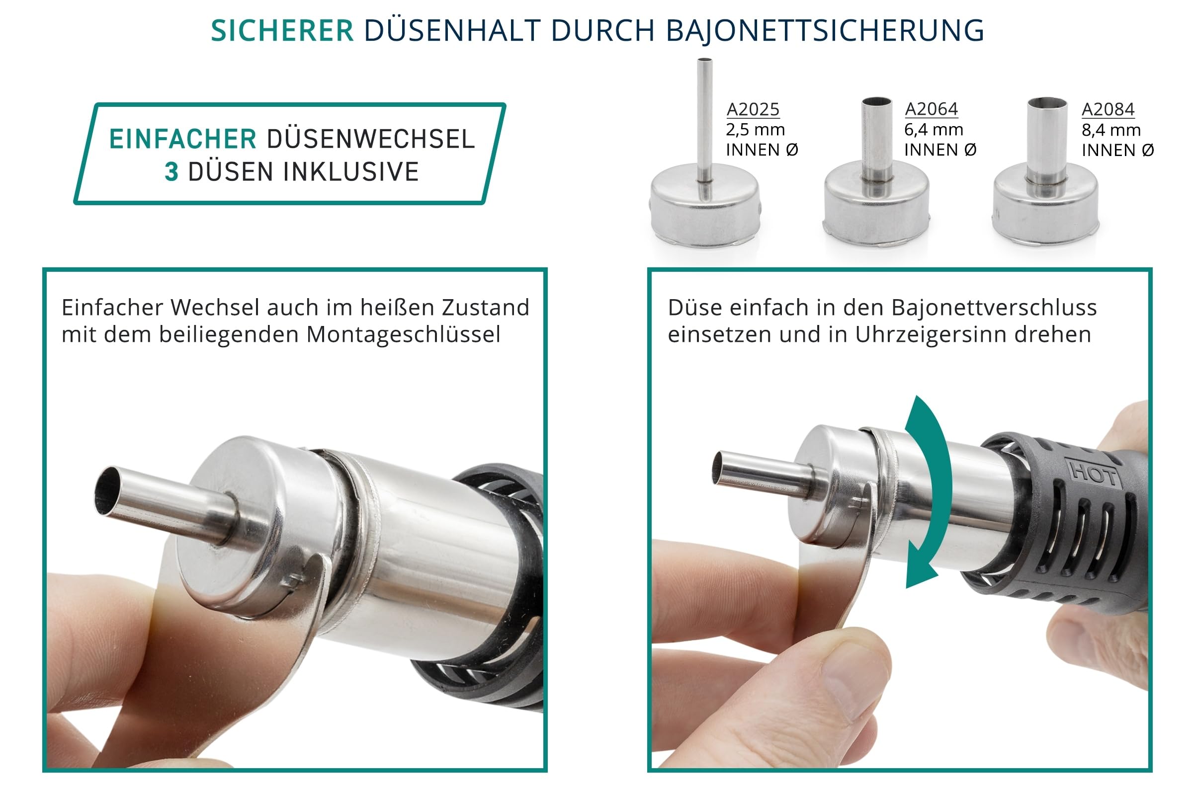 QUICK 707D+ 2in1 Reworkstation Sensor-geregelt und digital einstellbar, 800 Watt Heißluft 100-500°C bis 30L/Min, 70 Watt Lötkolben bis 480°C - SMD Reworkstation - Standby - Auto-Kühlsystem