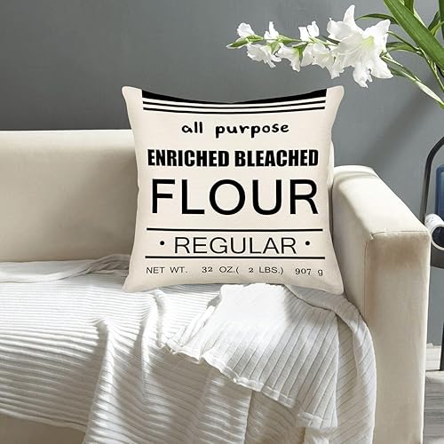 Miniatura 3 de Funda de almohada vintage de arpillera, saco de alimentación de algodón y lino, funda de cojín cuadrada para casa de campo y oficina, 18 x 18