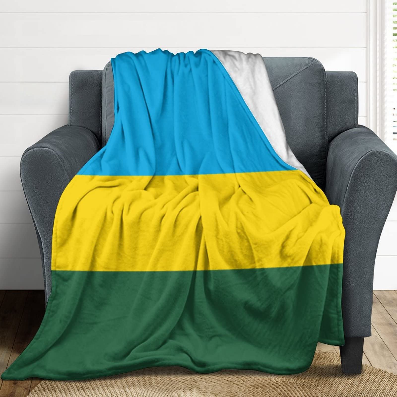Couverture Rwanda chaude et légère plaid polaire isolant en flanelle pour chambre et salon