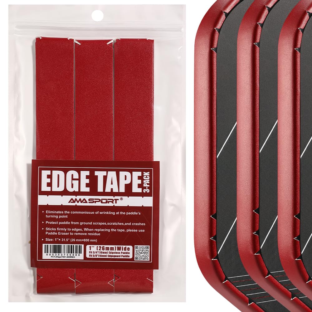 PICKLETECH Pickleball Paddle Protection Tape - Paddle Head Edge Guard - Racket Edge Protection Tape -Fit Perfectly Curved Edge -No Wrinkling