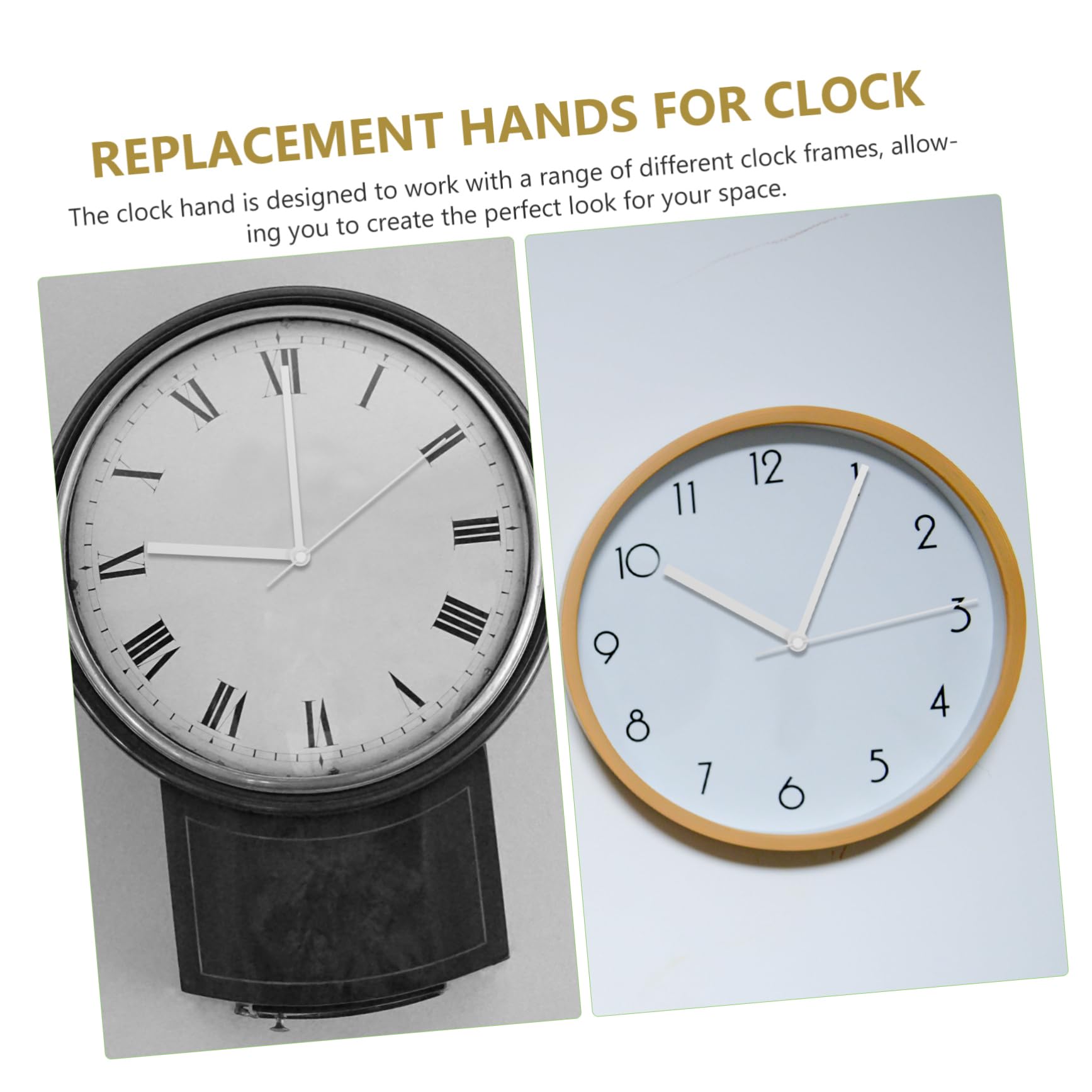 Kit Movimento Orologio Al Quarzo 24 Ore Con Lancette In Metallo - Ricambio Per Orologi Da Parete Fai Da Te In Legno E Artigianali