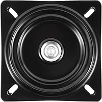 Vista 3 de Taburete de bar giratorio de 3 piezas de 6-1/4 pulgadas, placa de montaje de base giratoria de asiento resistente para taburete y silla, color negro