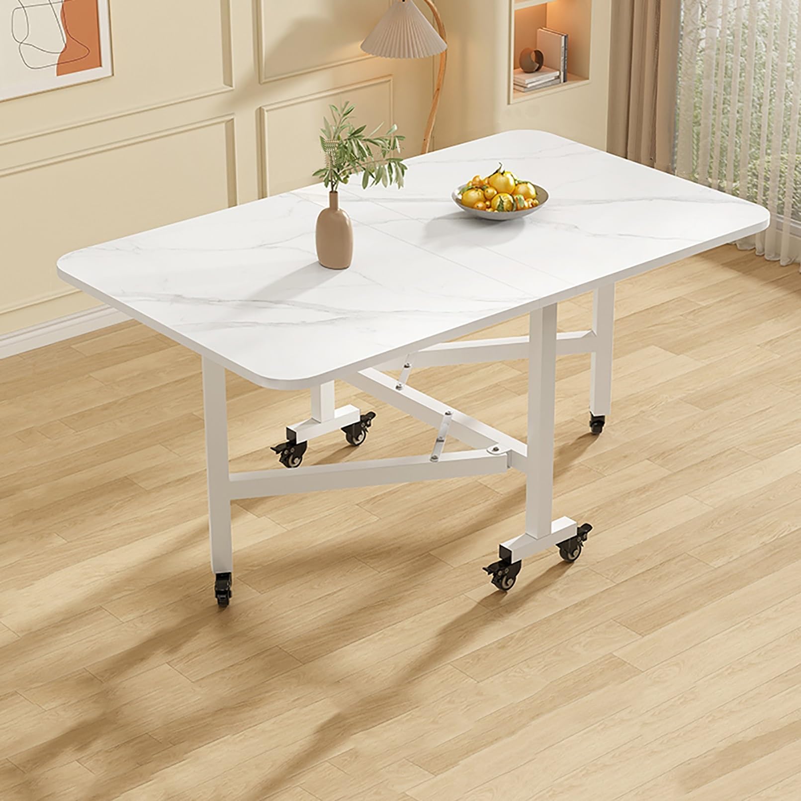 折りたたみダイニングテーブル 万能ドロップリーフダイニングテーブル ロック可 折りたたみダイニングテーブル✨万能ドロップリーフダイニングテーブル