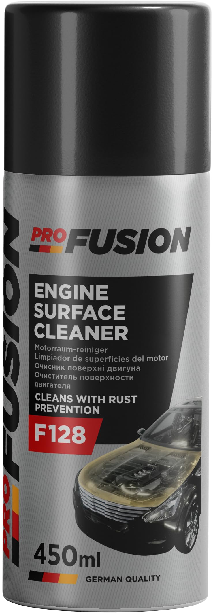 ProFusion Reinigungsspray für Motor - reinigt Außenflächen Öl, Fett, Staub und Schmutz - F128 Engine Surface Cleaner 450 ml (6)