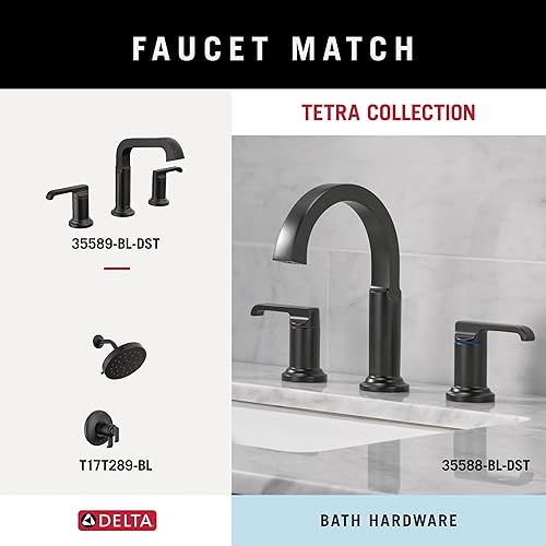 Miniatura 5 de DELTA FAUCET 78955-BL Tetra - Soporte de papel higiénico con brazo pivotante, accesorios de baño, color negro mate