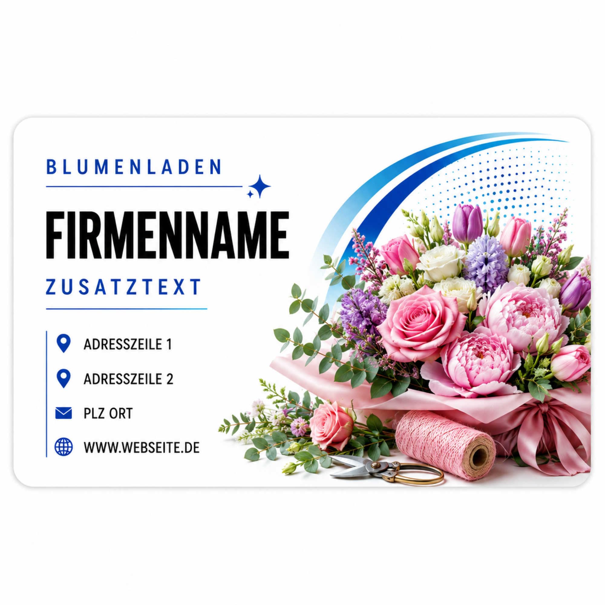 Visitenkarten erstellen - 1000 Stück - Blumenladen - beidseitig