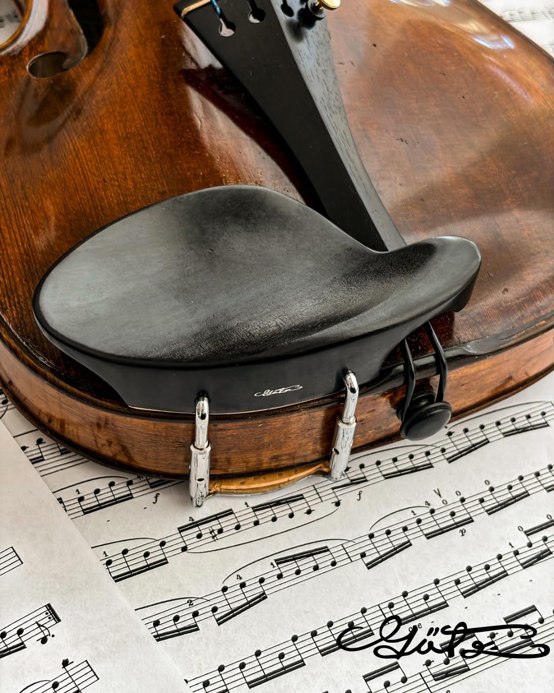 Conrad Gotz Zk281-nat Mentonnière Vermeer pour violon, Naturel Ébène