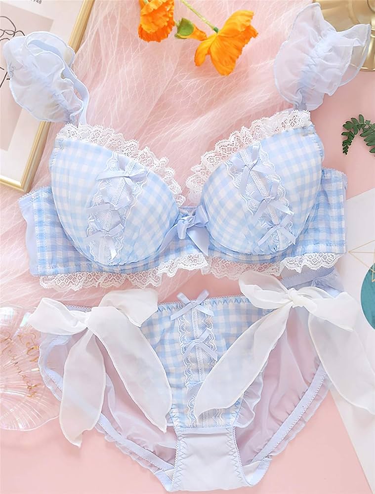 Amazon.co.jp: ALXY Gingham Kawaiiランジェリー女子校生