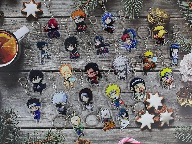 3pcs Acrylic Keychain Cute Cartoon Anime Character Keychain