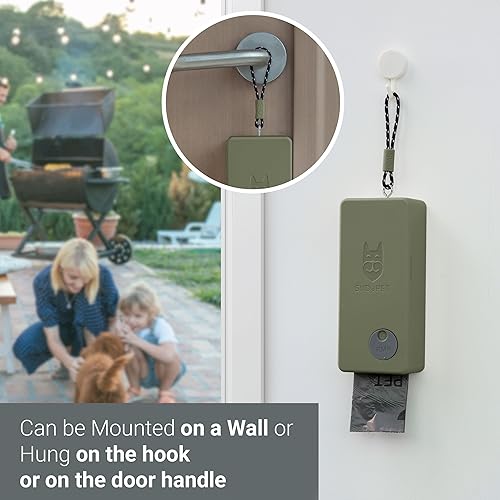 Miniatura 4 de SVD.PET Dispensador de bolsas para excrementos de perro con 60 bolsas, dispensador de bolsas de basura para montaje en pared, capacidad para 4