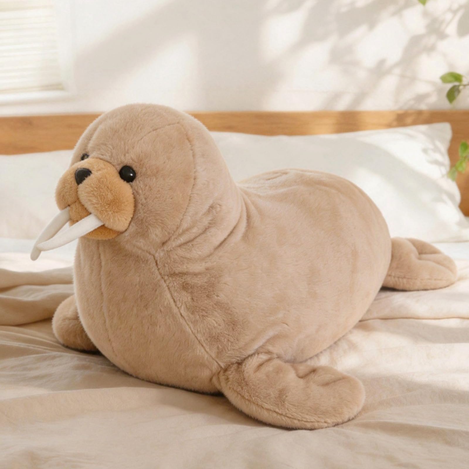 Walross plüschtier,Kuscheltier Robbe, Ozeane Plüschtier Puppe,Süße Plüsch Puppe Kissen,Walross Puppe für Jungen und Mädchen (70cm)