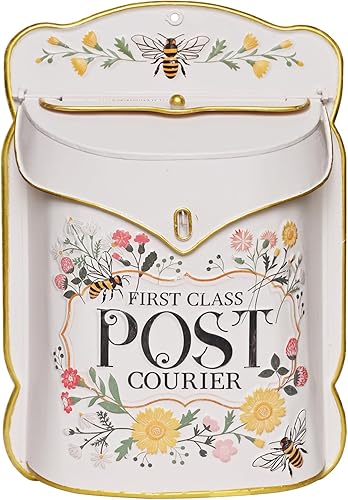 Buzón de montaje en pared para exteriores, buzón vintage para puerta de metal, buzón de puerta de metal, estilo antiguo, dije nostálgico para