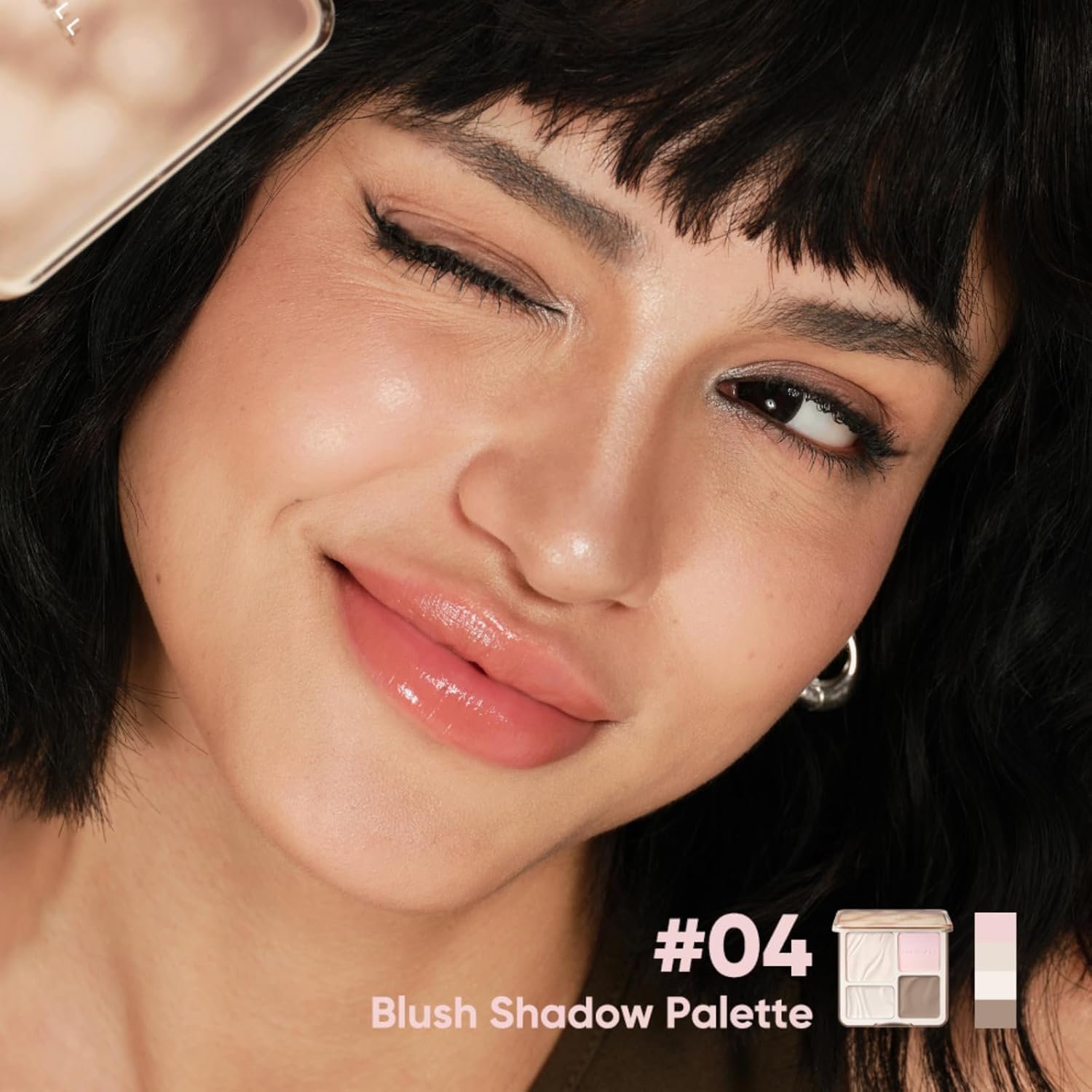 JUDYDOLL Highlight & Contour Palette, All-in-One Matte Highlighter Contour Compact, Natual Finish, Ultra-fine Powder, Easy to Apply, Blendable Face Makeup for All Skin Tones (04 Blush Shadow Palette) - Image 4